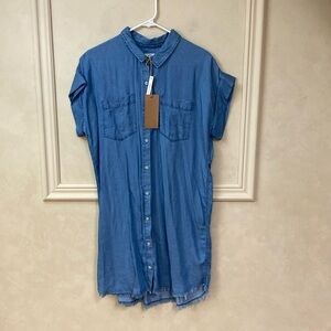 New! Thread & Supply Lyocell Shirt Dress Large